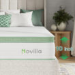 Novilla 10-in Medium Queen Hybrid Memory Foam/Coil Blend Mattress in a Box