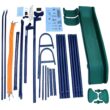 Fun Orange Kids Commercial Steel Playset with 3 Swings and Slide Included