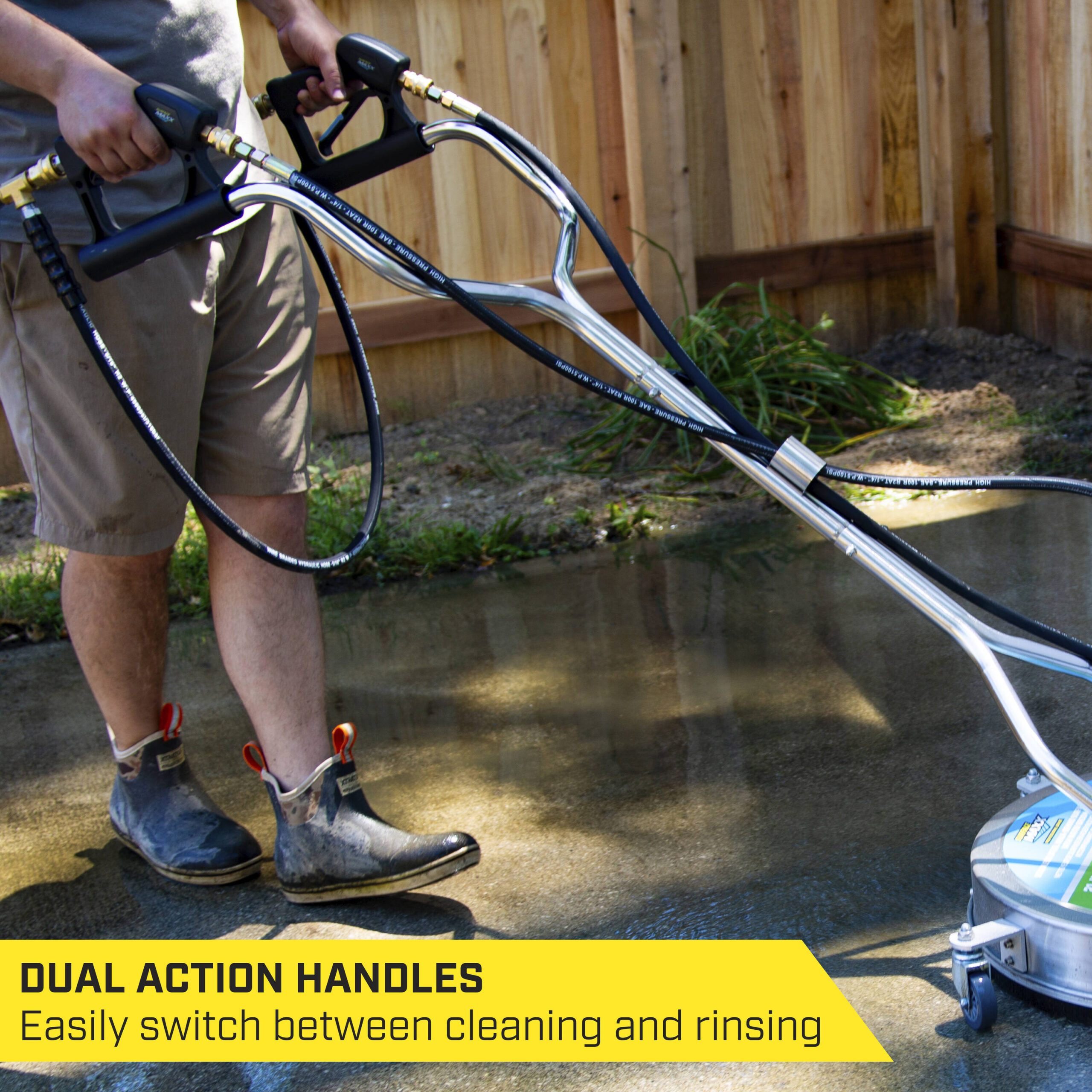 SurfaceMaxx Walk-Behind with Water Broom 21-in up to 4500-PSI Rotating surface cleaner for Gas pressure washers SurfaceMaxx Walk-Behind with Water Broom 21-in up to 4500-PSI Rotating surface cleaner for Gas pressure washers