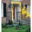 Evergreen 4.4-ft W x 6.9-ft H Arched Bronze Steel Garden Arbor