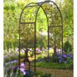 Evergreen 4.4-ft W x 6.9-ft H Arched Bronze Steel Garden Arbor