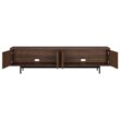 Hailey Home Whitman Transitional Satin Walnut 78.5-in W TV stand ( Accommodates TVs more than 70-in )