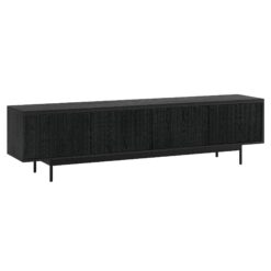 Hailey Home Whitman Transitional Black Grain 78.5-in W TV stand ( Accommodates TVs more than 70-in )