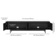 Hailey Home Whitman Transitional Black Grain 78.5-in W TV stand ( Accommodates TVs more than 70-in )
