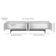Hailey Home Whitman Transitional White 78.5-in W TV stand ( Accommodates TVs more than 70-in )