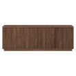 Hailey Home Hanson Transitional Satin Walnut 70-in W TV stand ( Accommodates TVs more than 70-in )