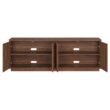 Hailey Home Hanson Transitional Satin Walnut 70-in W TV stand ( Accommodates TVs more than 70-in )