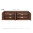 Hailey Home Hanson Transitional Satin Walnut 70-in W TV stand ( Accommodates TVs more than 70-in )