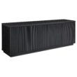 Hailey Home Hanson Transitional Black Grain 70-in W TV stand ( Accommodates TVs more than 70-in )