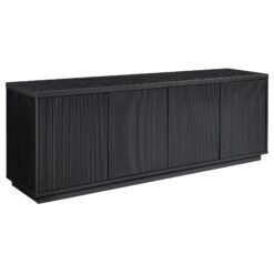 Hailey Home Hanson Transitional Black Grain 70-in W TV stand ( Accommodates TVs more than 70-in )