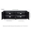 Hailey Home Hanson Transitional Black Grain 70-in W TV stand ( Accommodates TVs more than 70-in )