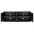 Hailey Home Hanson Transitional Black Grain 70-in W TV stand ( Accommodates TVs more than 70-in )