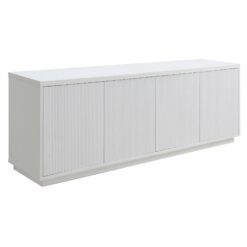 Hailey Home Hanson Transitional White 70-in W TV stand ( Accommodates TVs more than 70-in )