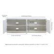 Hailey Home Hanson Transitional White 70-in W TV stand ( Accommodates TVs more than 70-in )