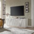 Hailey Home Hanson Transitional White 70-in W TV stand ( Accommodates TVs more than 70-in )