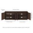 Hailey Home Hanson Transitional Alder Brown 70-in W TV stand ( Accommodates TVs more than 70-in )