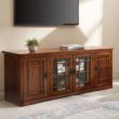 Leick Home Riley Holliday Traditional Mission Oak 60-in W TV stand ( Accommodates TVs up to 65-in )