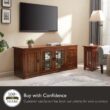 Leick Home Riley Holliday Traditional Mission Oak 60-in W TV stand ( Accommodates TVs up to 65-in )