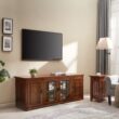 Leick Home Riley Holliday Traditional Mission Oak 60-in W TV stand ( Accommodates TVs up to 65-in )