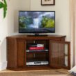 Leick Home Riley Holliday Traditional Medium Oak 46.75-in W Corner TV stand ( Accommodates TVs up to 50-in )