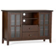 Simpli Home Artisan Transitional Russet Brown 53-in W TV stand ( Accommodates TVs up to 60-in )