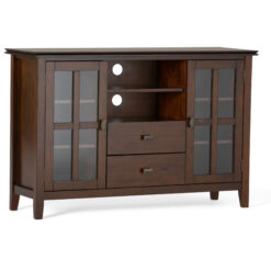 Simpli Home Artisan Transitional Russet Brown 53-in W TV stand ( Accommodates TVs up to 60-in )