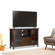Simpli Home Artisan Transitional Russet Brown 53-in W TV stand ( Accommodates TVs up to 60-in )