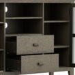 Simpli Home Artisan Transitional Farmhouse Grey 53-in W TV stand ( Accommodates TVs up to 60-in )