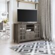 Simpli Home Artisan Transitional Farmhouse Grey 53-in W TV stand ( Accommodates TVs up to 60-in )