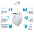 Transolid 24-in x 19.7-in 1 -Basin White Freestanding Laundry sink with Cabinet with Drain with Faucet