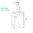 Transolid 24-in x 19.7-in 1 -Basin White Freestanding Laundry sink with Cabinet with Drain with Faucet