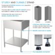 Transolid 22.1-in x 24-in 1 -Basin Brushed Satin Freestanding Laundry sink with Faucet