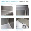 Transolid 22.1-in x 24-in 1 -Basin Brushed Satin Freestanding Laundry sink with Faucet