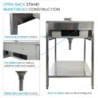Transolid 22.1-in x 24-in 1 -Basin Brushed Satin Freestanding Laundry sink with Faucet