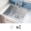 Ruvati 25-in x 22-in 1 -Basin Stainless Steel Drop-in Laundry sink with Drain