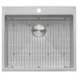 Ruvati 25-in x 22-in 1 -Basin Stainless Steel Drop-in Laundry sink with Drain