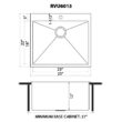 Ruvati 25-in x 22-in 1 -Basin Stainless Steel Drop-in Laundry sink with Drain