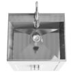Simpli Home Hennessy 23.6-in x 19.7-in 1 -Basin Pure White Freestanding Laundry sink with Cabinet with Drain with Faucet