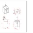 Simpli Home Hennessy 23.6-in x 19.7-in 1 -Basin Pure White Freestanding Laundry sink with Cabinet with Drain with Faucet