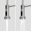 Presenza 28-in x 22-in 1 -Basin Brushed Steel Drop-in Utility tub with Faucet
