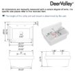 DeerValley 19.09-in x 29.92-in 1 -Basin White Wall mount Laundry sink