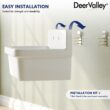 DeerValley 19.09-in x 29.92-in 1 -Basin White Wall mount Laundry sink
