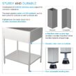 Transolid 22.1-in x 28-in 1 -Basin Brushed Satin Freestanding Laundry sink with Faucet