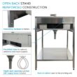 Transolid 22.1-in x 28-in 1 -Basin Brushed Satin Freestanding Laundry sink with Faucet