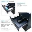 Transolid 21.8-in x 22.4-in 1 -Basin Matte Black Freestanding Laundry sink with Cabinet with Faucet
