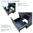 Transolid 21.8-in x 22.4-in 1 -Basin Matte Black Freestanding Laundry sink with Cabinet with Faucet
