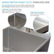 Transolid 21.8-in x 22.4-in 1 -Basin Matte Black Freestanding Laundry sink with Cabinet with Faucet
