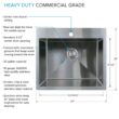 Transolid 22-in x 25-in 1 -Basin Satin Brushed Undermount Laundry sink with Drain