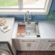Ruvati 25-in x 22-in 1 -Basin Stainless Steel Drop-in Laundry sink with Drain
