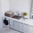 Ruvati 25-in x 22-in 1 -Basin Stainless Steel Drop-in Laundry sink with Drain